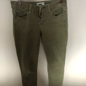Paige army green jeans